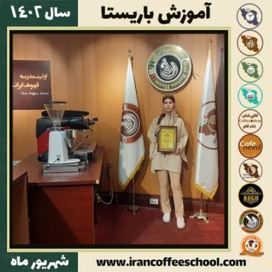 رومینا مهریاری باریستا | آموزش قهوه، کافی شاپ و مهارت باریستا شهریور 1402